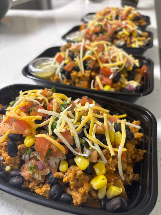 Turkey Taco sweet potato bowl.