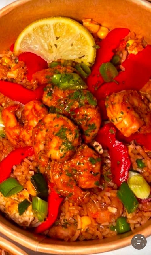 Jerk Shrimp bowl